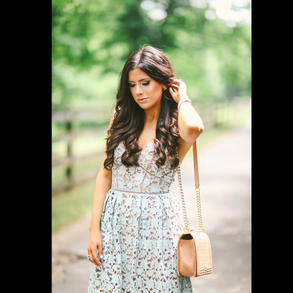 SOLD!!! NWT Self Portrait  Womens Azaelea Applique Dress Mint Green - Size US 4 - Picture 6 of 10